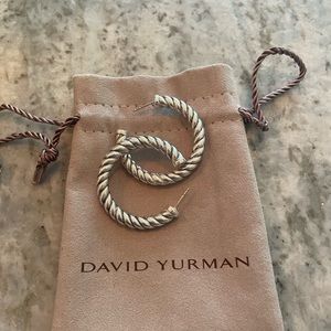 David Yurman Silver Hoop Earrings